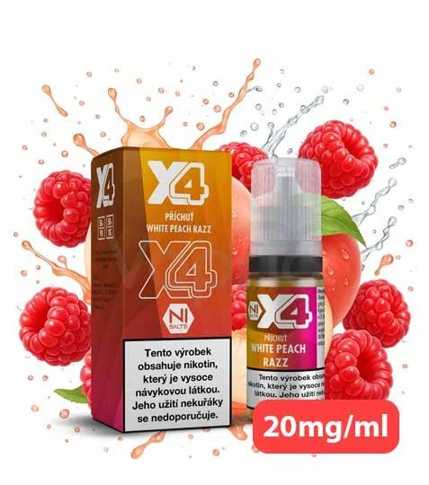 X4 Bar Juice - White Peach Razz (broskev, malina)